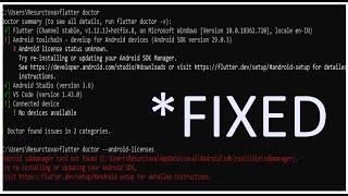 Fix SDK manager in android studio for Flutter Doctor