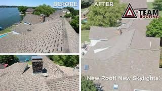 A-Team #Roofing helped a #LakelandTN homeowner with a new #roof & skylights (covered by insurance!)