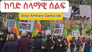 ታላቅ የተቃውሞ ሰልፍ ተካሄደ | የዲያስፖራው ሰላማዊ ሰልፍ | Stop Amhara Genocide