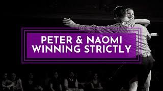 PETER STROM and NAOMI UYAMA winning Invitational Strictly Lindy Hop at Tea Party Swings