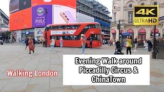  Walking London - Evening walk in ChinaTown, Leicester Square & Piccadilly Circus [4K] *78