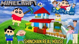 Shinchan Masao Himawari Kazama Harry Made a Real Shinchan House in Minecraft Survival | GREEN GAMING