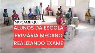 MOÇAMBIQUE: Alunos da Escola Primária Mecano realizando Exame