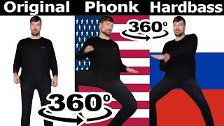 Mr Beast Rizz (Original vs Phonk vs Hardbass Versions) 360º