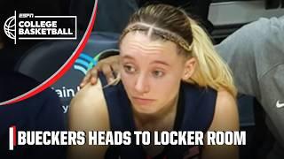 Paige Bueckers heads to locker room after getting tangled up on the court | ESPN College Basketball