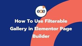 Create Filterable Gallery in Elementor