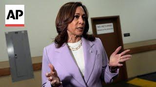 Kamala Harris speaks about Israeli strike on Gaza school