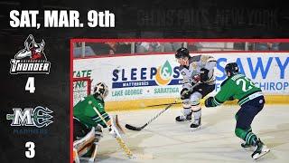 Highlights 3/9/24 Maine Mariners 3 - Adirondack Thunder 4 (OT)