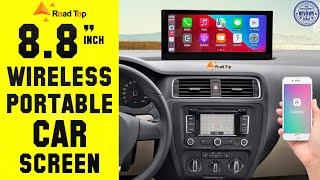 8.8 inch Portable Wireless CarPlay Screen by Road Top - REVIEW