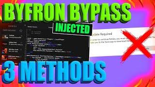 [FULL TUTORIAL] 3 Ways To BYPASS Roblox BYFRON Anti-Cheat (for pc)