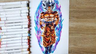 How to Draw Goku Mastered Ultra instinct Full Body [ Dragonball Legends ]