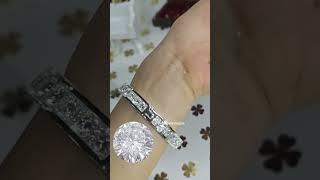 8ctw Round Cut White Sapphire All Around full Channel Set Bangle