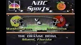 1985 Orange Bowl #2 Oklahoma vs #4 Washington No Huddle