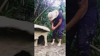 Building a home for abandoned cats, with bamboo and mud