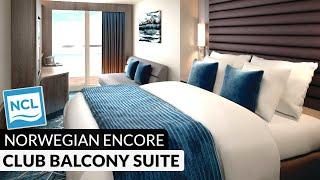 Norwegian Encore | Club Balcony Suite Full Tour & Review 4K | Category MA, MB, MC