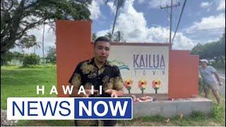 Kailua town sign repeatedly vandalized, community asks people responsible to stop