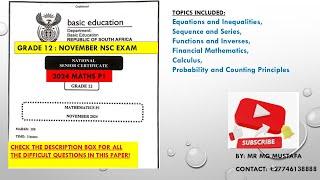 2024 MATHS P1 - NOV NSC Exam - Gr12