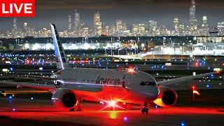 LIVE NIGHT AIRPORT ACTION at CHICAGO O'HARE | SIGHTS & SOUNDS of PURE AVIATION | AVGEEK ORD PLANES