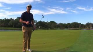 AVOID the trouble THEN read your putt, Hole 8 Par3 -Regatta Bay Golf Academy