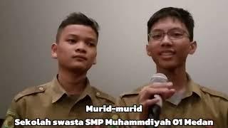 Nobar Juara Sejati bareng Sekolah swasta SMP Muhammdiyah 01 Medan