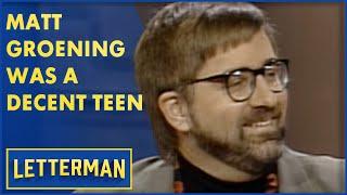 "The Simpsons" Creator Matt Groening Was A Decent Teen | Letterman