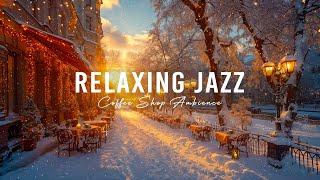 Relaxing Jazz Playlist for Work and Study - Cozy Outdoor Coffee Ambience and Soothing Jazz Music