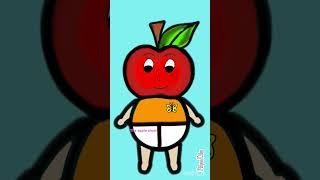 Comment if u like this character I will continue my 'the apple show'. #apple #rhymes