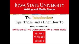 The Introduction: Tips, Tricks, and a Brief How To