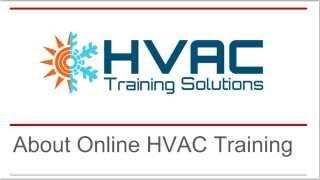 Online HVAC Training - How you can change your career in your spare time.