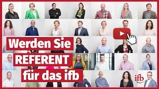 Als Referent im Einsatz für das ifb