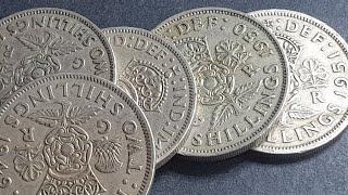 UK 1947 to 1952 Two Shilling Coin Values