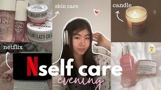 SELF CARE EVENING  | вечер ухода и заботы о себе: beauty баночки и chill 