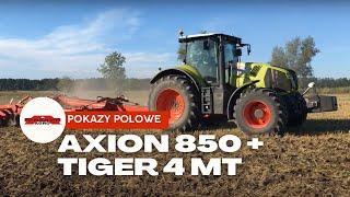 CLAAS AXION 850 + HORSCH TIGER 4 MT - AGRO SZNAJDER  WKP/ CLAAS, HORSCH, FLIEGL