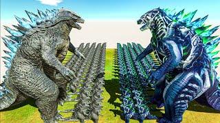 Growing Godzilla 2014 VS Xenomorph Godzilla Green - Animal Revolt Battle Simulator