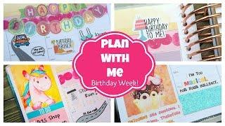 Plan With Me: Birthday Week | Erin Condren Life Planner | White Space Planning