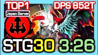 [JPN TOP1] Dark Lord STG30 3:26 (after Remaster) / DPS 852 Trillion / Dragon Nest Japan (2024 July)