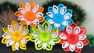 Paper Crafts | DIY | Flower | Craft | Home Decor | Beautiful Paper Flower Making | School Crafts