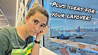 I Spent A NINE HOUR LAYOVER In An Airport!! Here's How It Went!