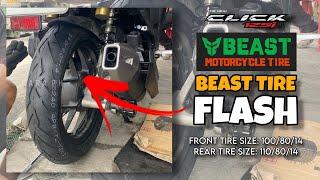 HONDA CLICK 125 BIG TIRE UPGRADE |  BEAST TIRE FLASH, SULIT NGA BA? | BEST BUDGET MEAL NA GULONG