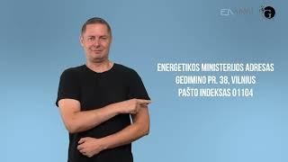 Informacija apie Energetikos ministeriją gestų kalba