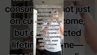 Definition of the Lifetime Income Hypothesis
