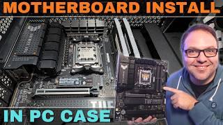 How to mount an ATX Motherboard in PC Case (TUF Gaming X670-E Plus WiFi in Corsair 4000D Airflow)