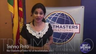 Why Apply to Best Speaker 2016? - Trishma Pinto
