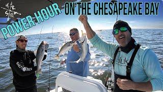 ROCKFISH POWER HOUR: On the Chesapeake Bay: Non-stop jigging action