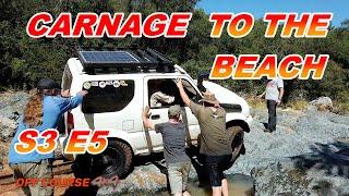 S3E5 Hectic rock Suzuki Jimny Suzuki SJ Jeep Rubicon 80 Series at Carnage Canyon South Africa Part 3