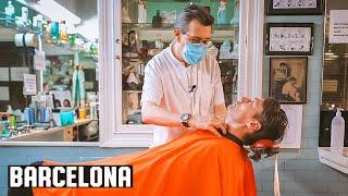 Wet Shave By 2nd Generation Barber In Old School 1920s Spanish Barbershop | Barcelona