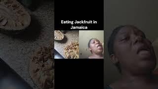 Eating Jackfruit in Jamaica  #lifewiddijamfams @tarrusrileyja