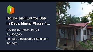 House and Lot for Sale in Deca Mintal Phase 4 Davao City