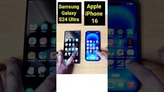 Samsung Galaxy S24 Ultra vs iPhone 16 Speed Test Comparison |🫠 #shorts