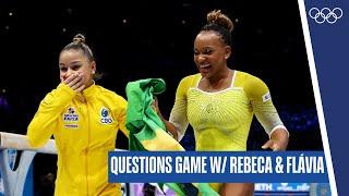 9 Questions Game w/ Rebeca Andrade & Flávia Saraiva before Pan American Games